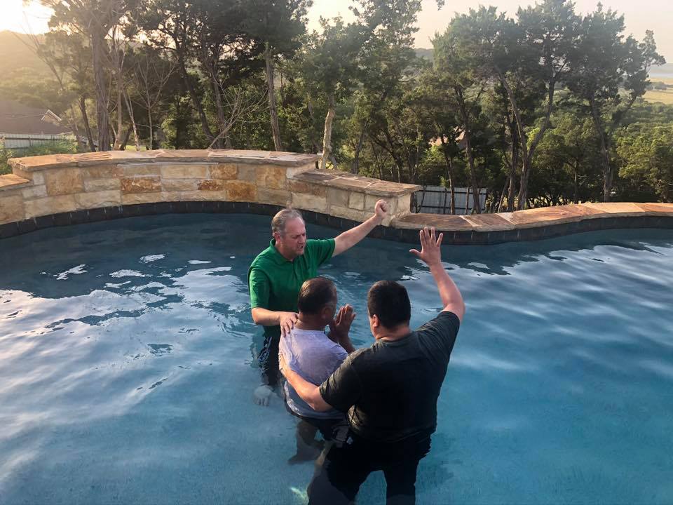 Baptism at First Church Salado